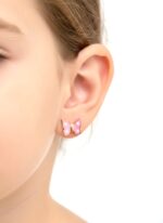 PEMBE KELEBEKLİ KÜPE - Görsel 2