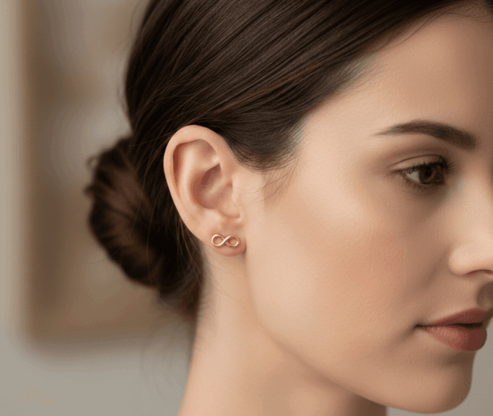 SONSUZLUK SEMBOLÜ KÜPE - Görsel 2