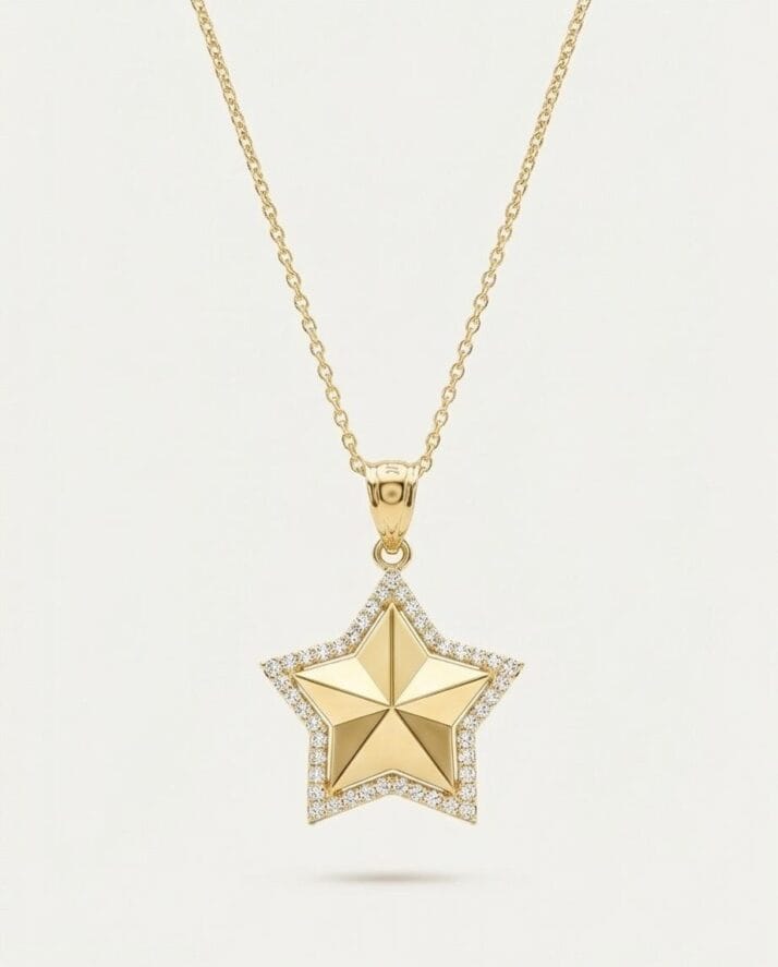 TAŞLI YILDIZ KOLYE UCU - Görsel 2