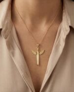 KANATLI KILIÇ KOLYE UCU - Görsel 2