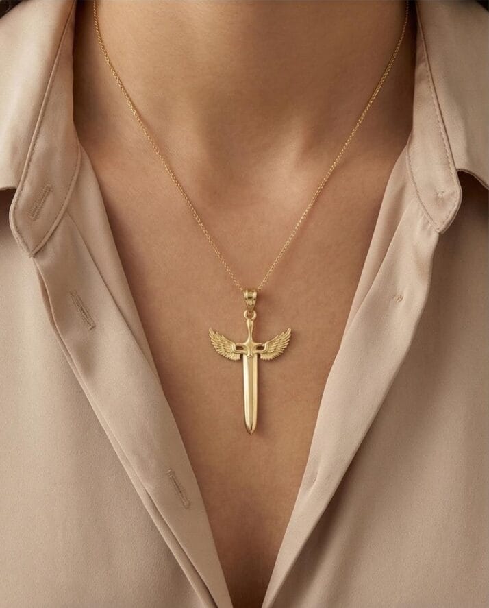 KANATLI KILIÇ KOLYE UCU - Görsel 2