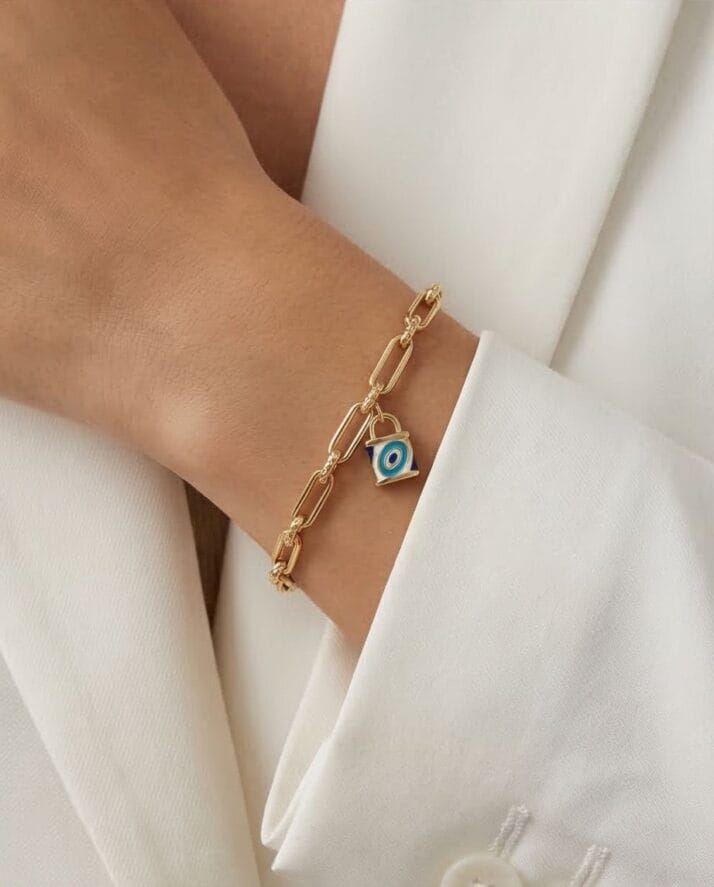 CETAŞ NAZAR KİLİTLİ ZİNCİR BİLEKLİK - Görsel 2