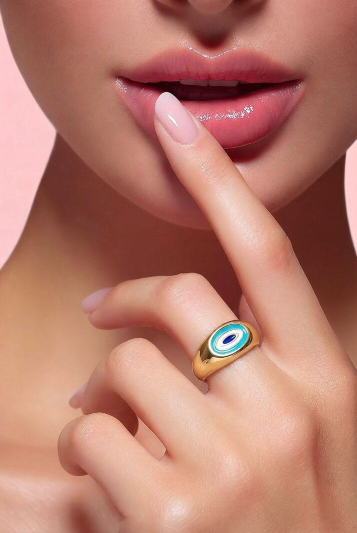 CETAŞ MODERN NAZAR YÜZÜK - Görsel 2