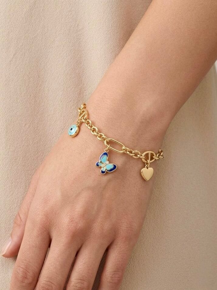 CETAŞ ETERNA KELEBEK FİGÜRLÜ ALTIN BİLEKLİK - Görsel 2