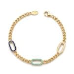 CETAŞ MİNELİ OVAL FORM ALTIN BİLEKLİK