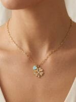 CETAŞ KALP DETAYLI YONCA ALTIN KOLYE - Görsel 2