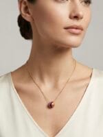 CETAŞ COLORE MİNE İŞLEMELİ KÜRE ALTIN KOLYE - Görsel 2