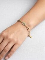 CETAŞ MİNELİ OVAL FORM ALTIN BİLEKLİK - Görsel 2