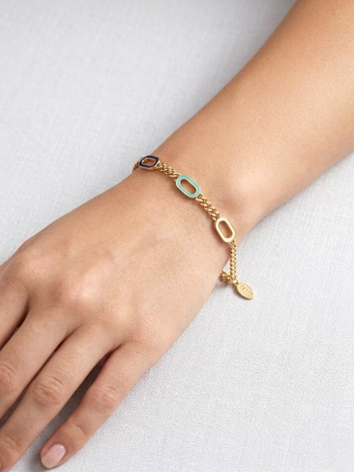 CETAŞ MİNELİ OVAL FORM ALTIN BİLEKLİK - Görsel 2