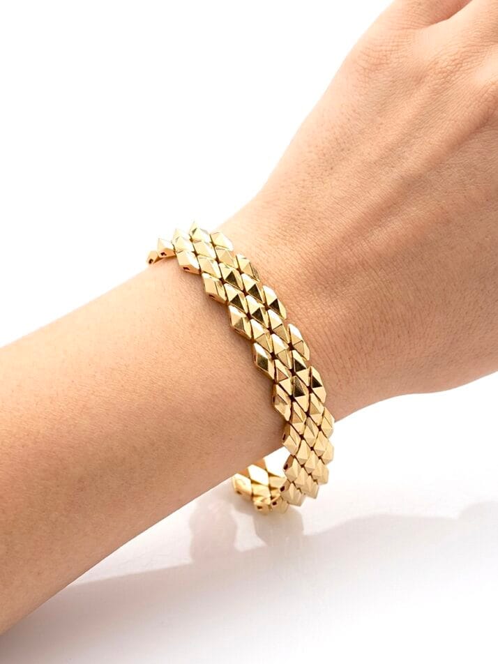 PİRAMİT TASARIM ALTIN BİLEKLİK - Görsel 2