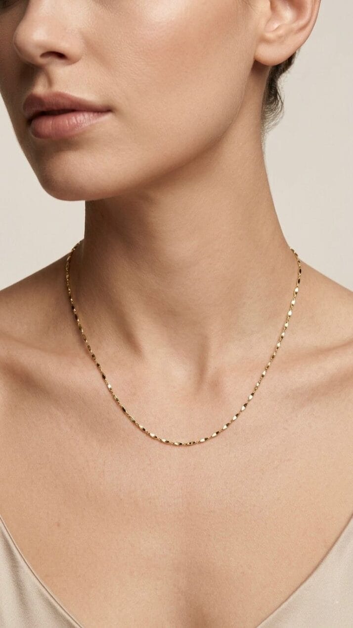 ALTIN PULLU ZİNCİR KOLYE - Görsel 2