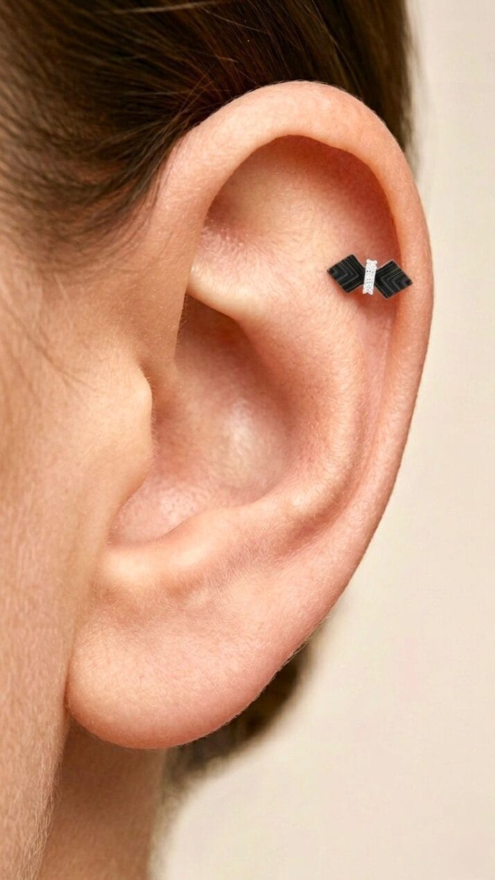 ALTIN PIRLANTA IŞILTILI PİERCİNG - Görsel 2