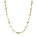 MODERN GEOMETRİK ALTIN ZİNCİR KOLYE