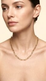 MİNİMAL ATAÇ ZİNCİR KOLYE - Görsel 2