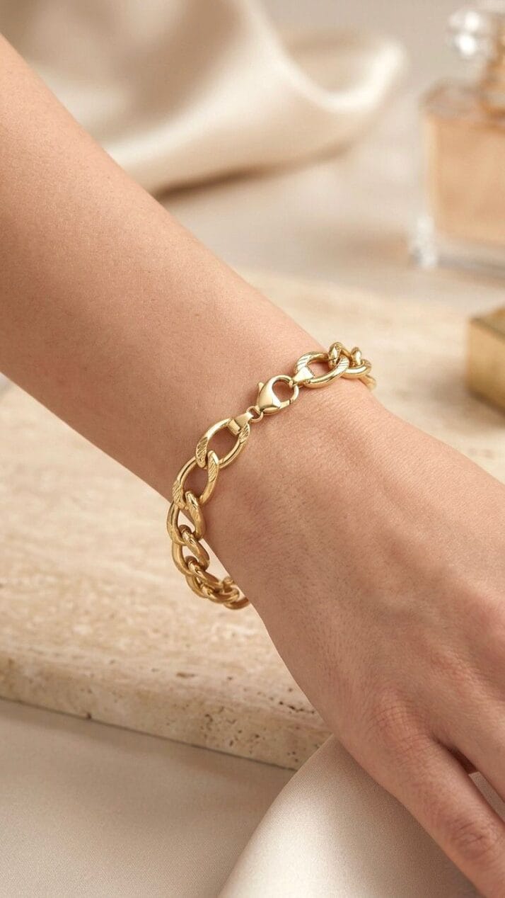 KLASİK GEÇMELİ ALTIN BİLEKLİK - Görsel 2