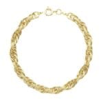 İÇ İÇE HALKA TASARIM ALTIN BİLEKLİK