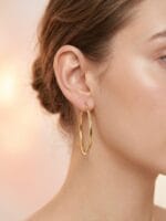 KLASİK HALKA ALTIN KÜPE - Görsel 2