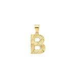 KALEM İŞLEMELİ B HARFİ ALTIN KOLYE UCU