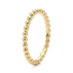 MİNİMALİST SIRALI TOPCUK TASARIM ALTIN YÜZÜK