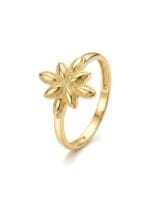 VİNTAGE ESİNTİLİ ÇİÇEK FİGÜRLÜ ALTIN YÜZÜK