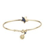 CETAŞ LACİVERT TAŞLI YILDIZ ALTIN KELEPÇE