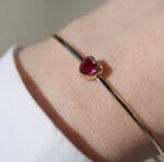 CETAŞ KALP DETAYLI ALTIN KELEPÇE - Görsel 2