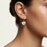 CETAŞ ETERNA KALP FORMLU KUTUP YILDIZLI ALTIN KÜPE - Görsel 2