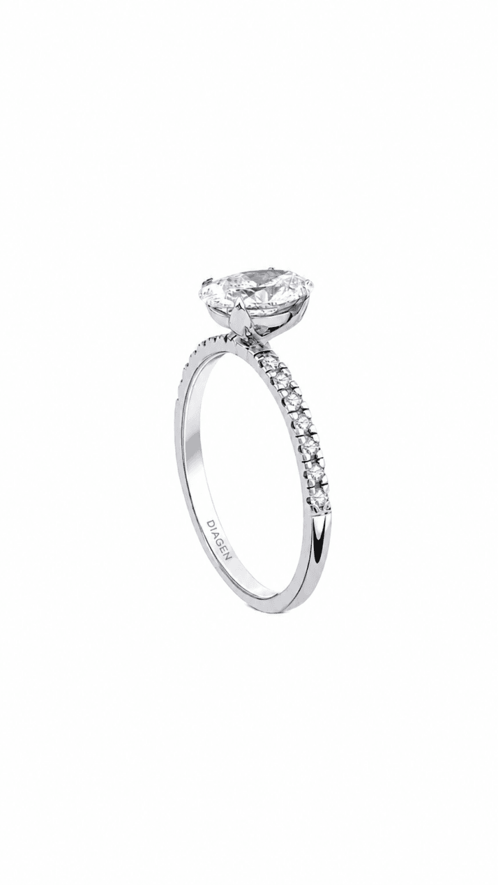 0,85 CT OVAL TEKTAŞ PIRLANTA YÜZÜK - Görsel 2