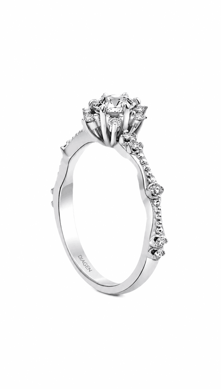 0.50 CT LOTUS TEKTAŞ PIRLANTA YÜZÜK - Görsel 2