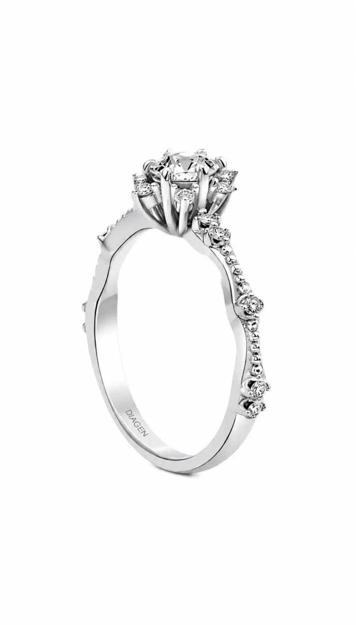 0.50 CT LOTUS TEKTAŞ PIRLANTA YÜZÜK - Görsel 2