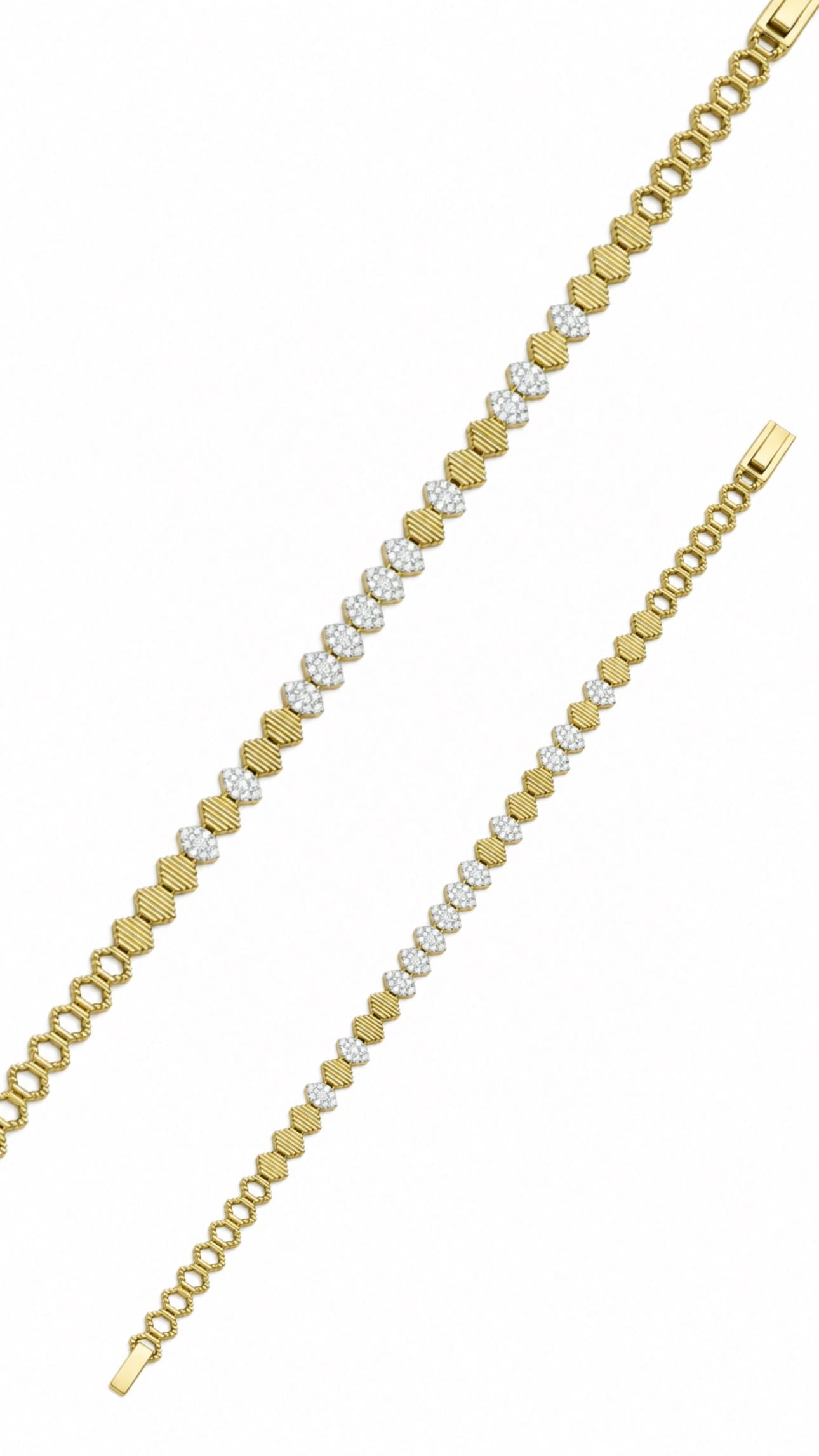 IMG_4087.JPG GEOMETRİK ALTIGEN MOTİFLİ ALTIN BİLEKLİK - Görsel 1